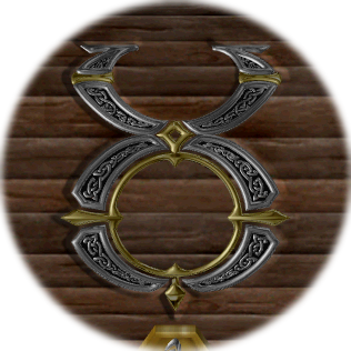 The silver serpentine ankh of Ultima Online, extracted from the era client